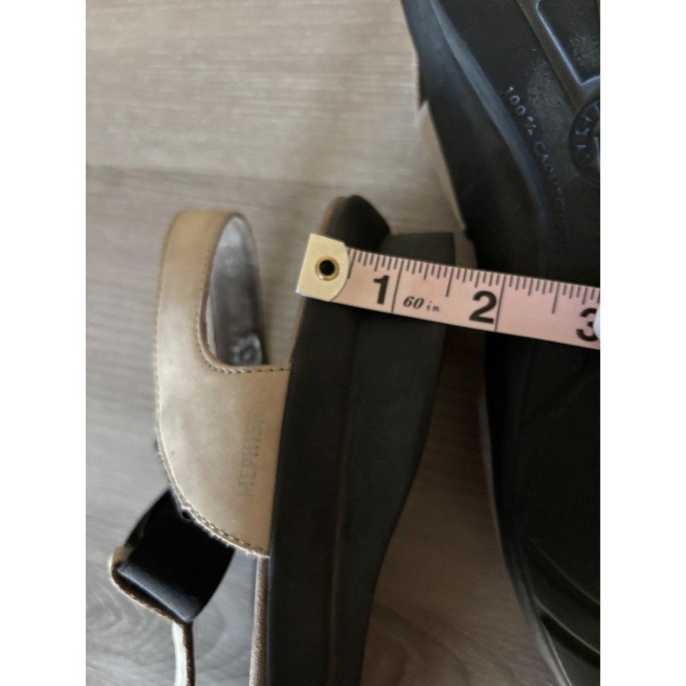 Mephisto Women's Approx 10.5/EU 42 Tan Suede Elastic Strap Comfort Wedge Sandals - Picture 10 of 10